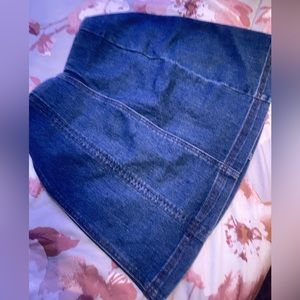 Denim mini skirt